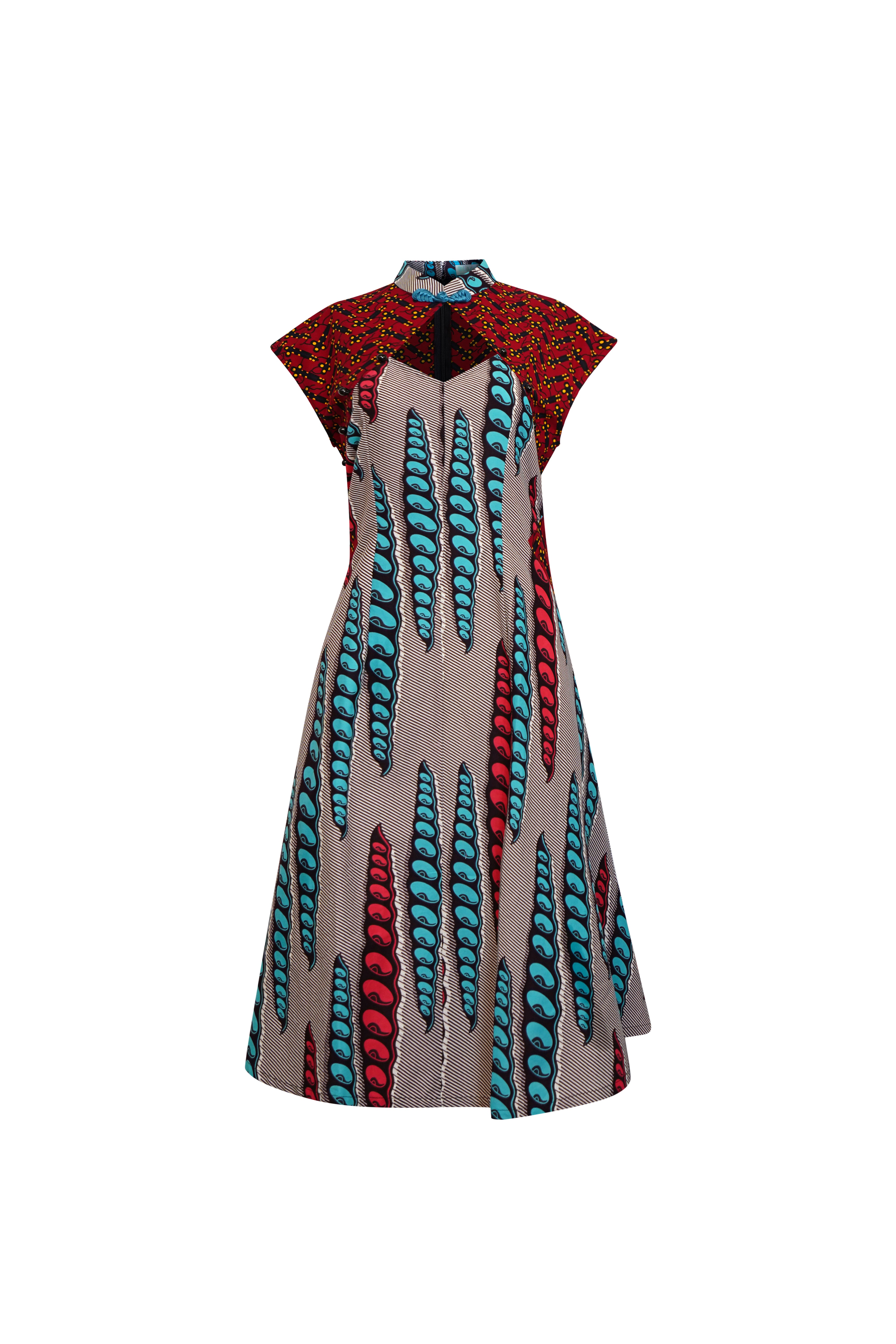 Monifa Cheongsam Dress OliveAnkara