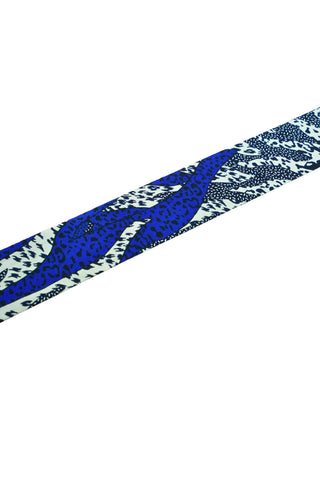 Blue / White / Black Tie-Up Headband