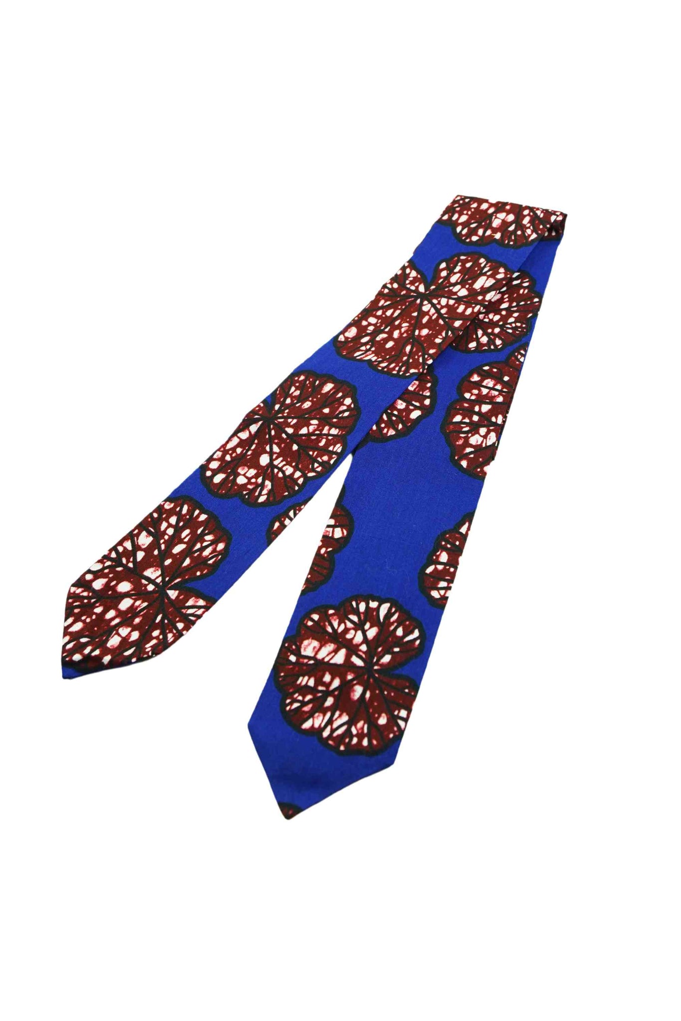 Blue / White / Brown Tie-Up Headband