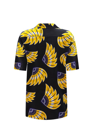 Ashanti Unisex Shirt  - Black and Yellow Plantain Print