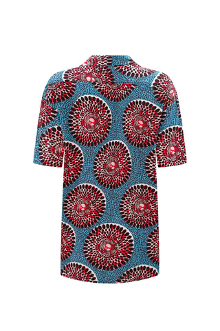 Ashanti Unisex Shirt  - Blue and Red Water Well Print