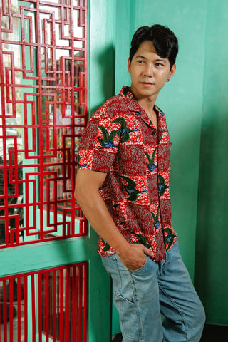 Ashanti Unisex Shirt  - Red White & Green Onyame Sɛn Print