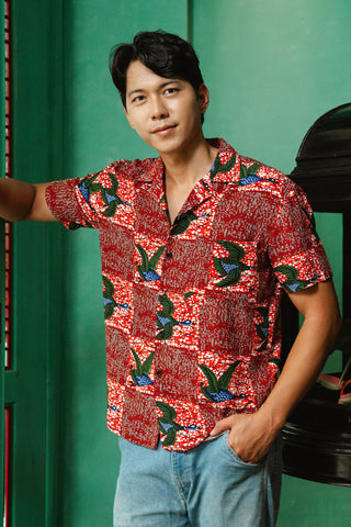 Ashanti Unisex Shirt  - Red White & Green Onyame Sɛn Print