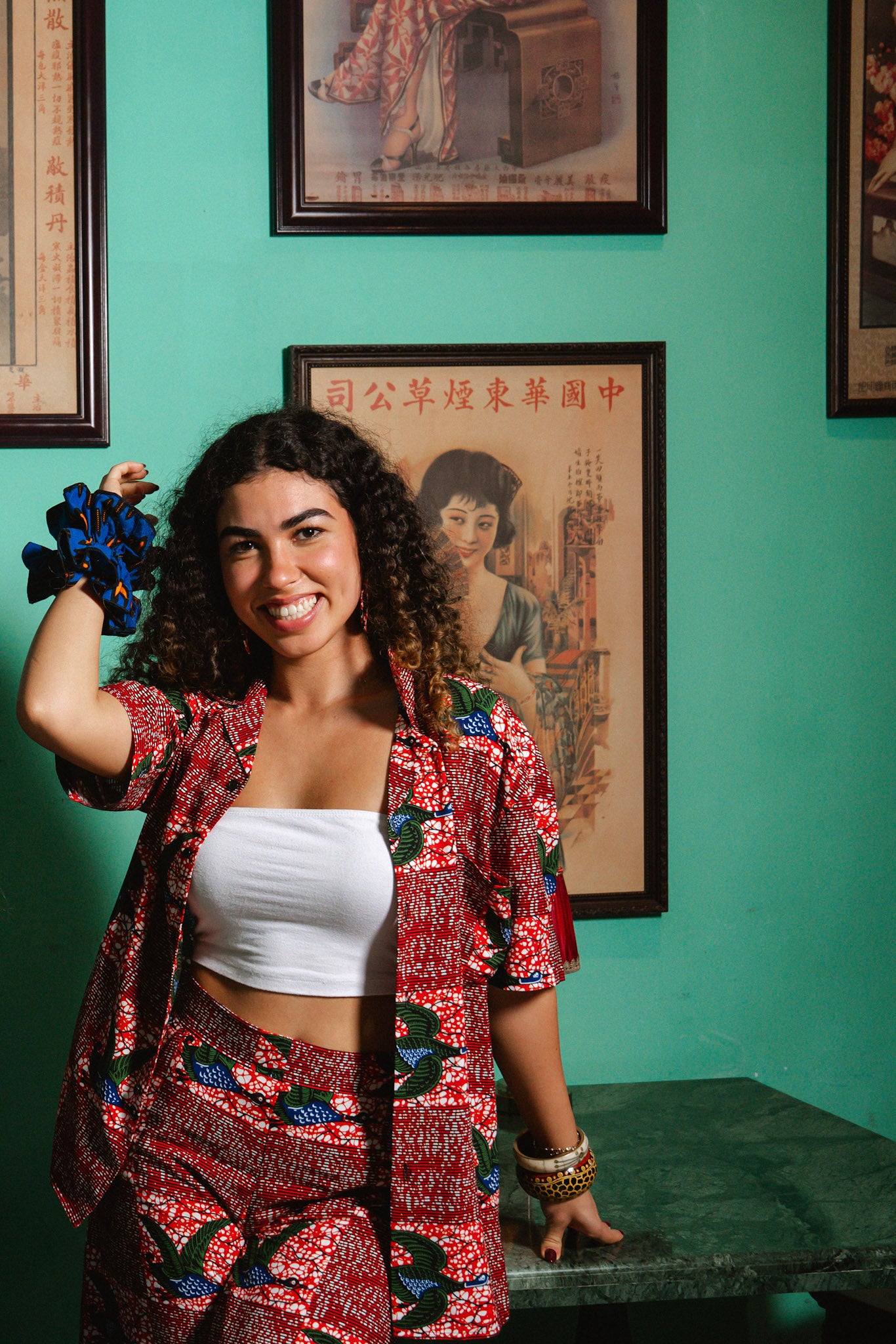 Ashanti Unisex Shirt  - Red White & Green Onyame Sɛn Print