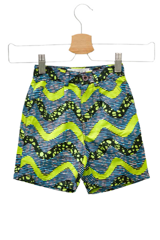 Zaci Chino Bermuda Shorts - Green Waves