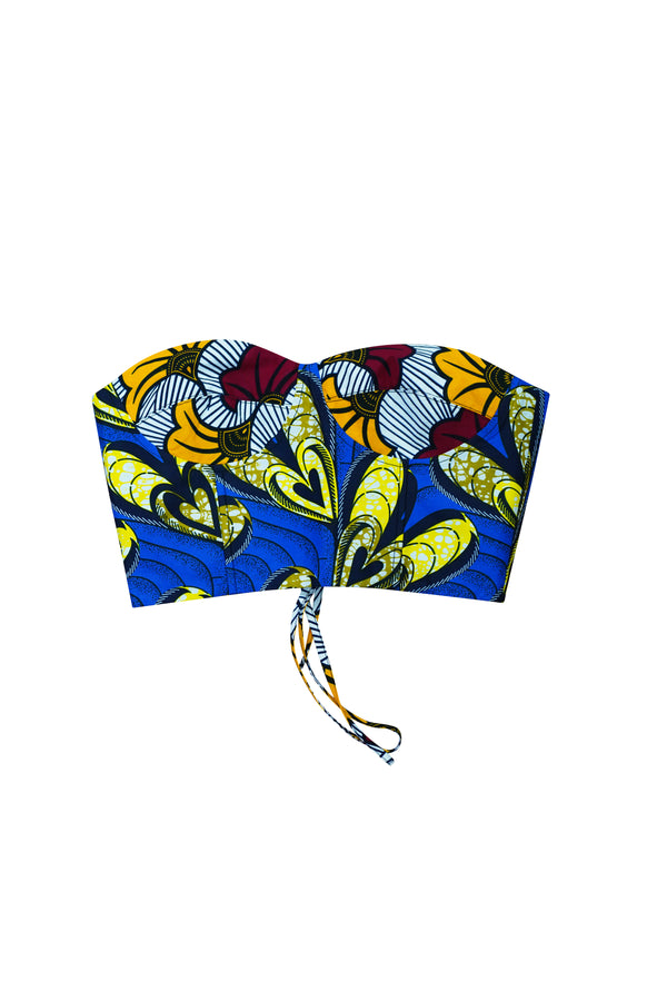 Deka Medley Reversi Corset - Blue & White Rolls Royce Print