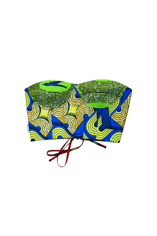 Deka Medley Reversi Corset - Red & Blue Print