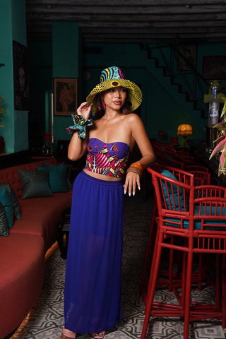 Deka Medley Corset - Purple & Pink Print