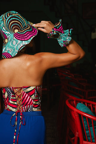 Deka Medley Corset - Purple & Pink Print