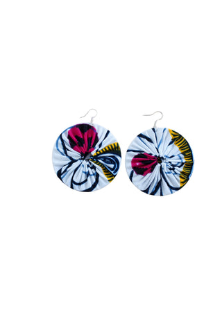 Earrings - 149 - African Ankara Wax Cotton Print