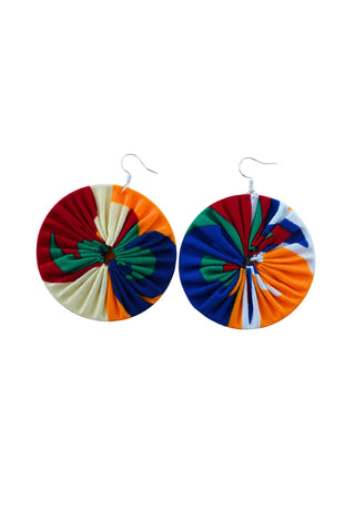 Earrings - 145 - African Ankara Wax Cotton Print
