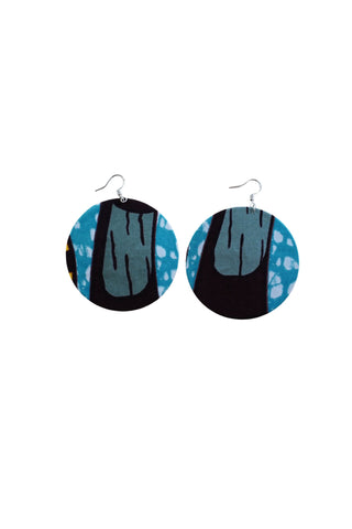 Earrings - 192 - African Ankara Wax Cotton Print