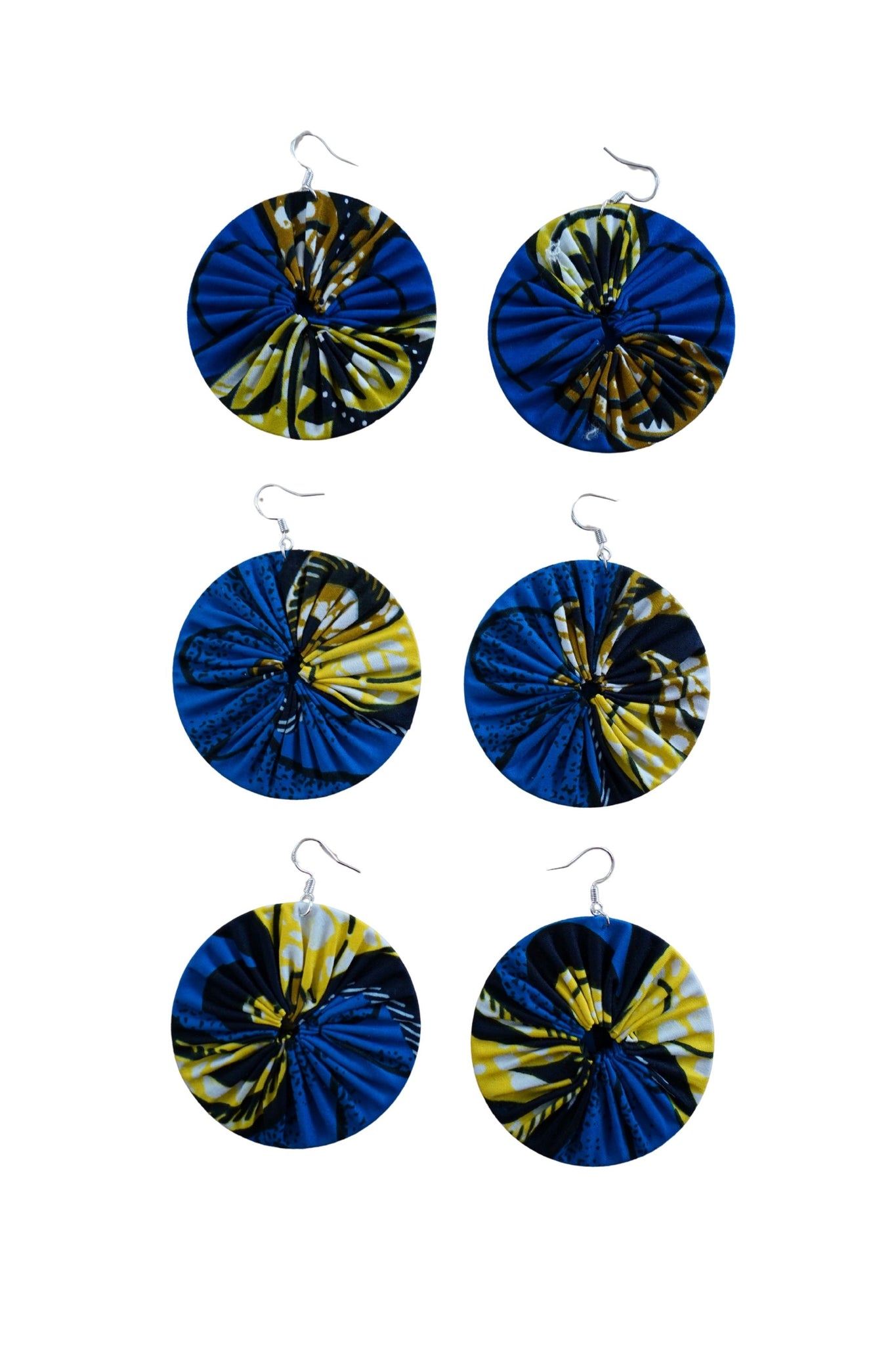 Earrings - 193 - African Ankara Wax Cotton Print