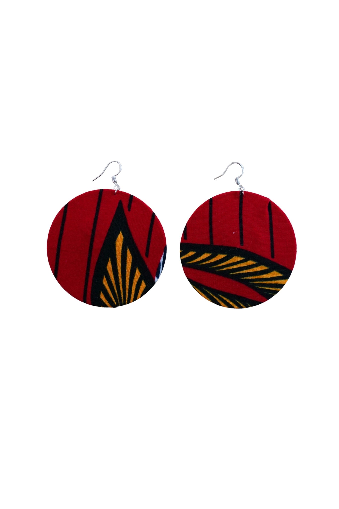 Earrings - 195 - African Ankara Wax Cotton Print