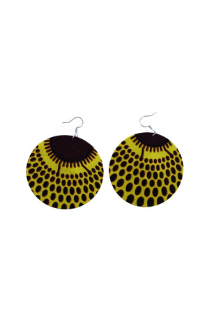 Earrings - 197 - African Ankara Wax Cotton Print