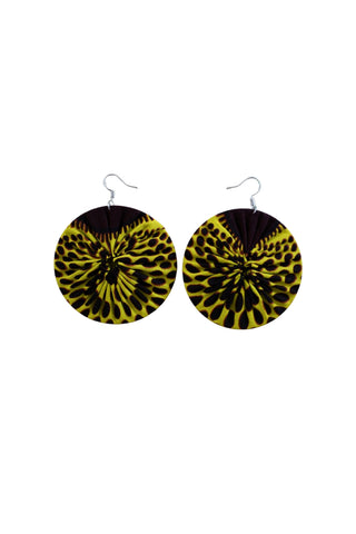 Earrings - 197 - African Ankara Wax Cotton Print