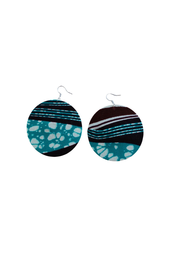 Earrings - 198 - African Ankara Wax Cotton Print