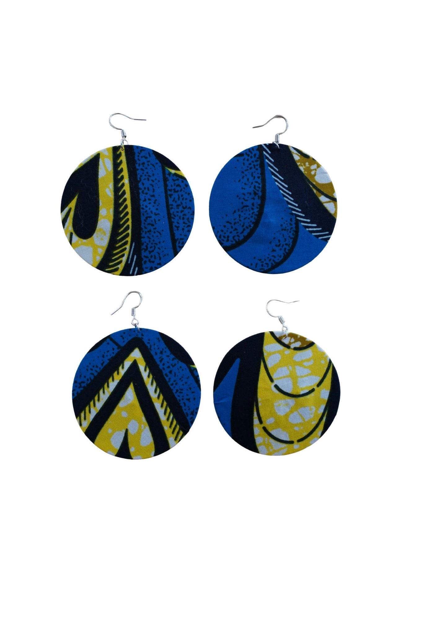 Earrings - 202 - African Ankara Wax Cotton Print