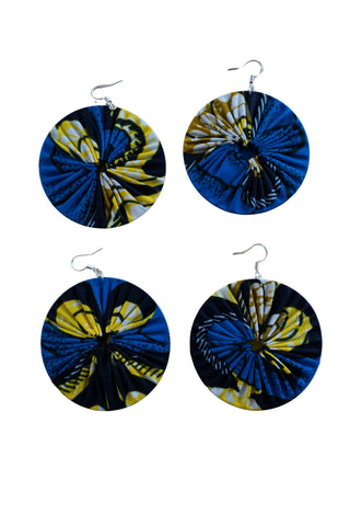 Earrings - 202 - African Ankara Wax Cotton Print