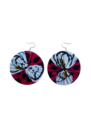 Earrings - 203 - African Ankara Wax Cotton Print
