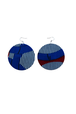 Earrings - 205 - African Ankara Wax Cotton Print