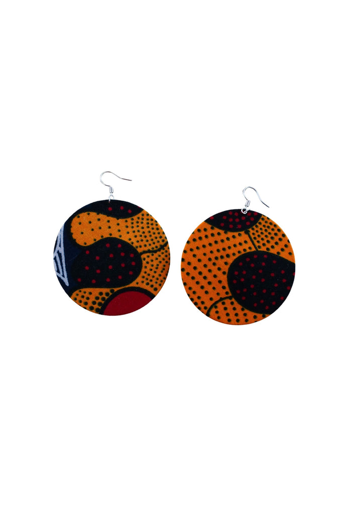 Earrings - 209 - African Ankara Wax Cotton Print