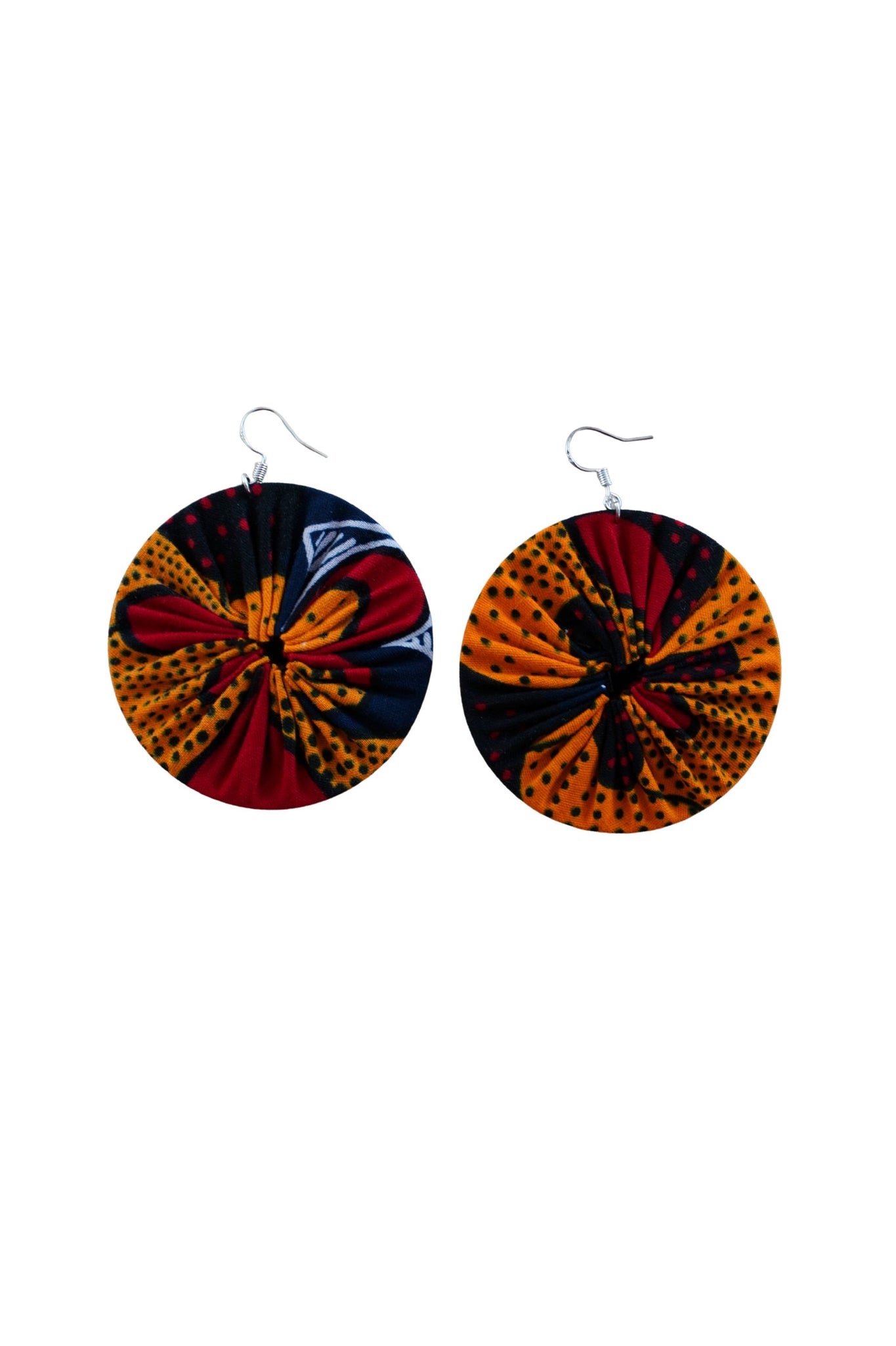 Earrings - 209 - African Ankara Wax Cotton Print