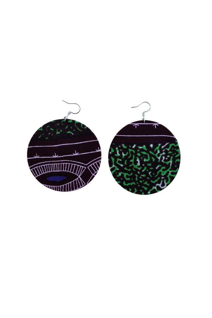 Earrings - 210 - African Ankara Wax Cotton Print