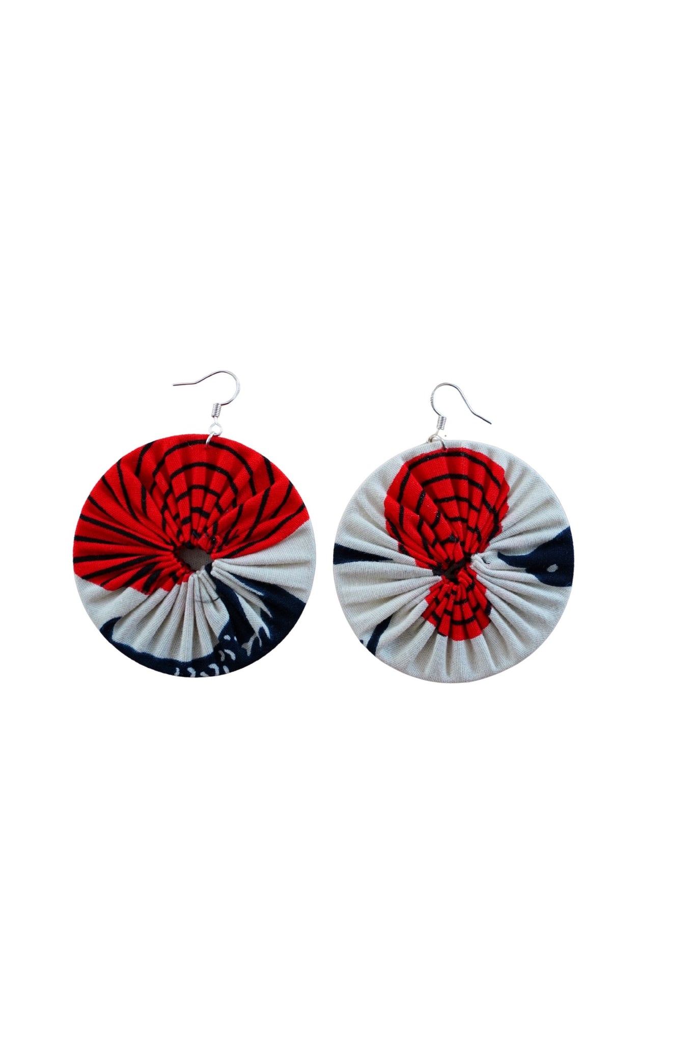 Earrings - 211 - African Ankara Wax Cotton Print