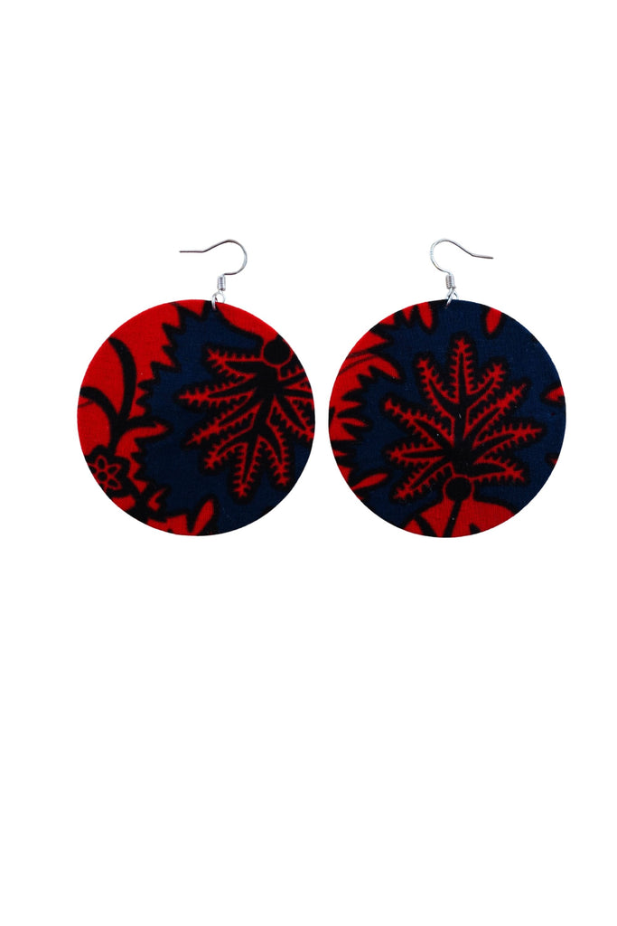 Earrings - 213 - African Ankara Wax Cotton Print