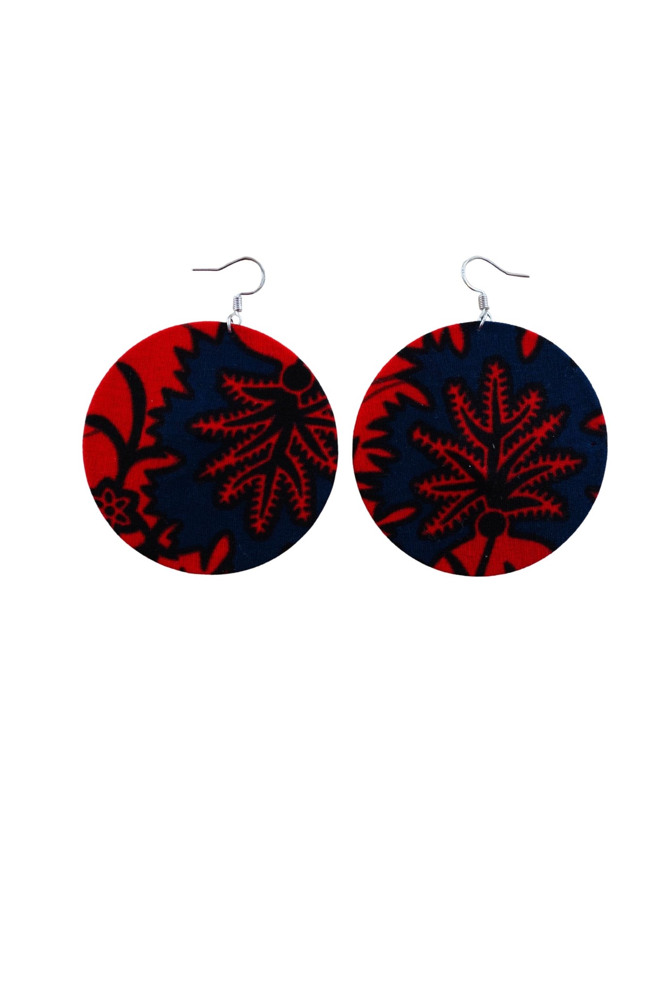 Earrings - 213 - African Ankara Wax Cotton Print