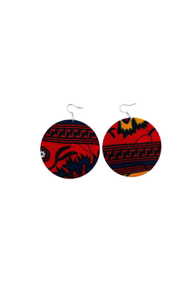 Earrings - 154 - African Ankara Wax Cotton Print