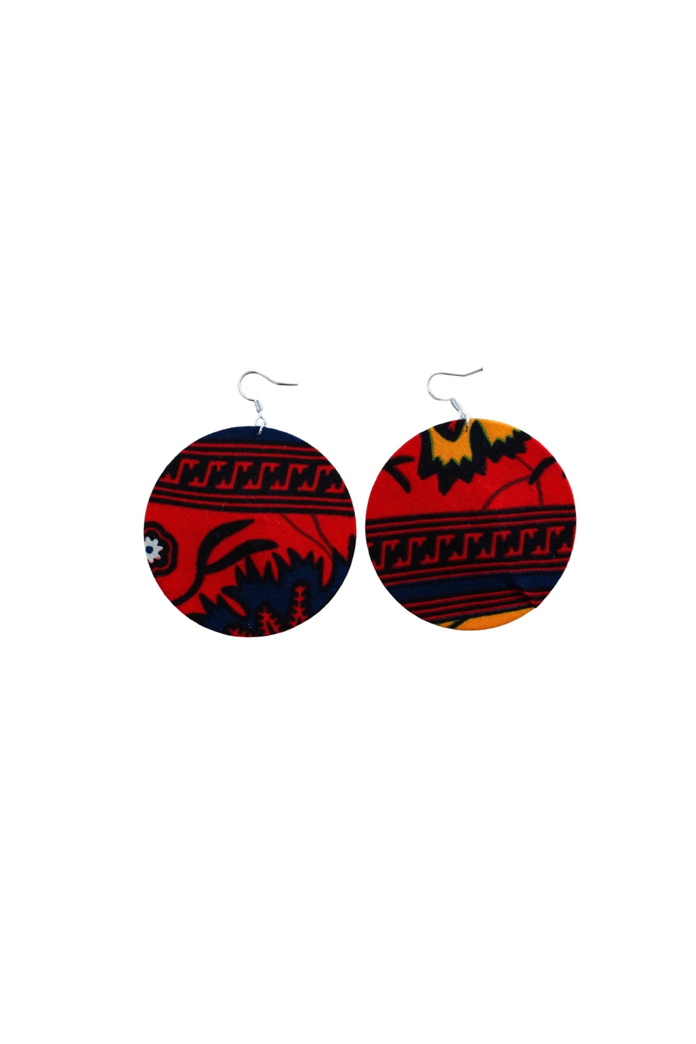 Earrings - 154 - African Ankara Wax Cotton Print