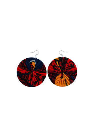 Earrings - 154 - African Ankara Wax Cotton Print