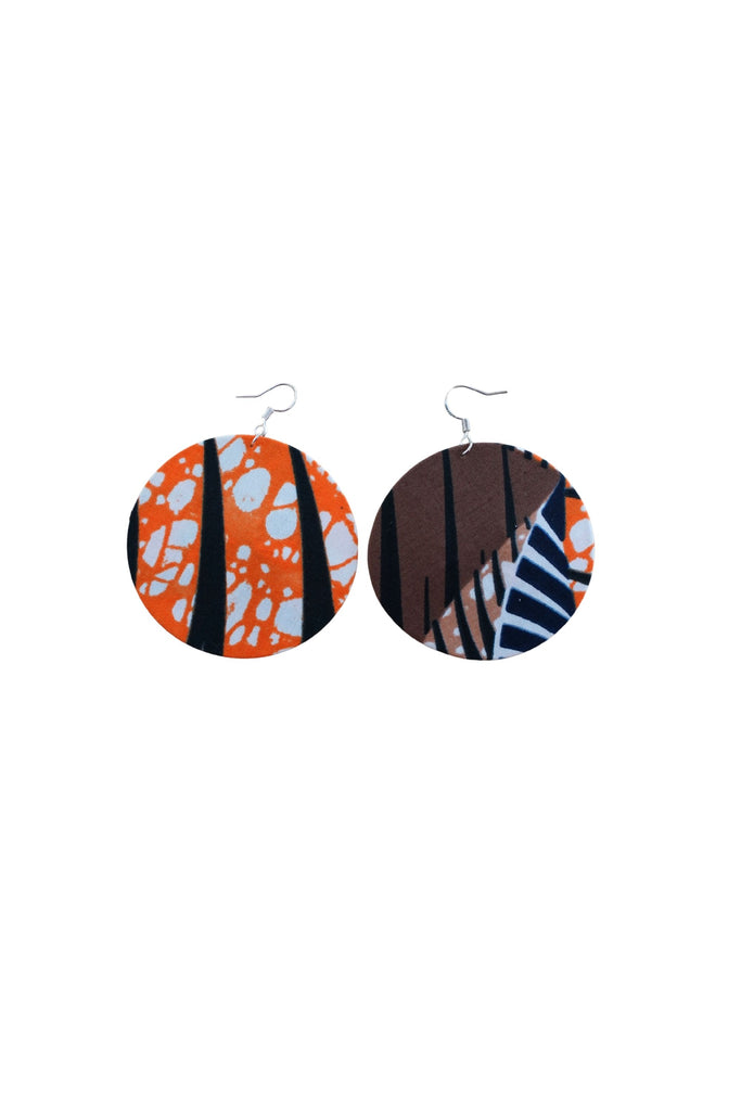 Earrings - 155 - African Ankara Wax Cotton Print
