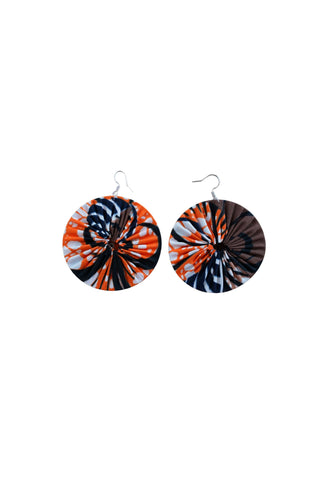 Earrings - 155 - African Ankara Wax Cotton Print