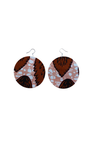 Earrings - 156 - African Ankara Wax Cotton Print