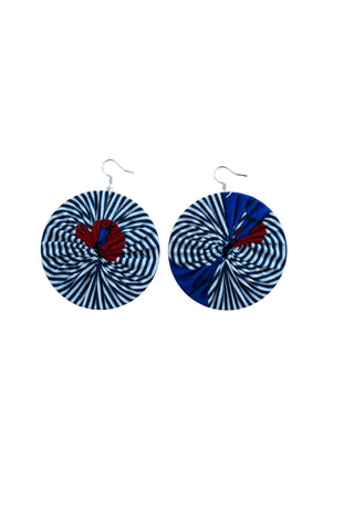 Earrings - 158 - African Ankara Wax Cotton Print