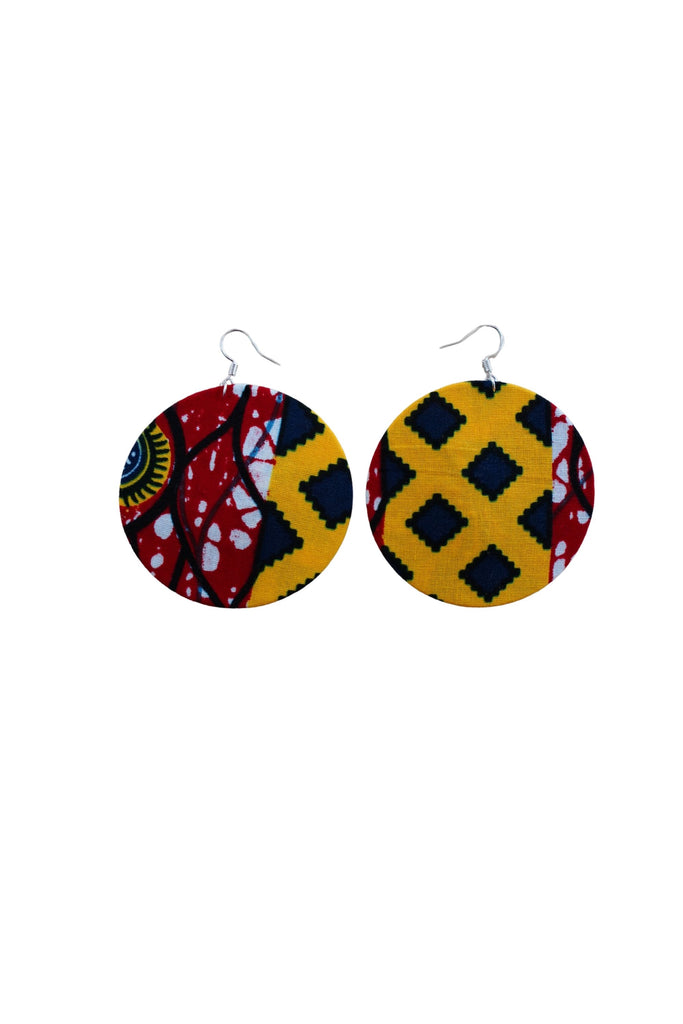 Earrings - 161 - African Ankara Wax Cotton Print