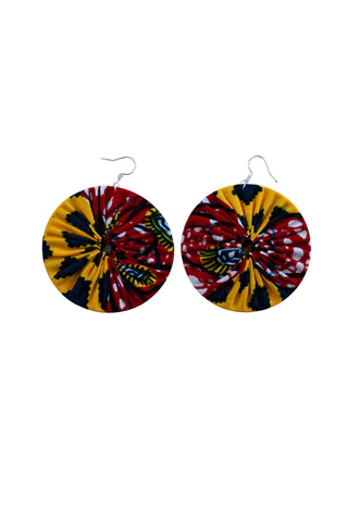 Earrings - 161 - African Ankara Wax Cotton Print