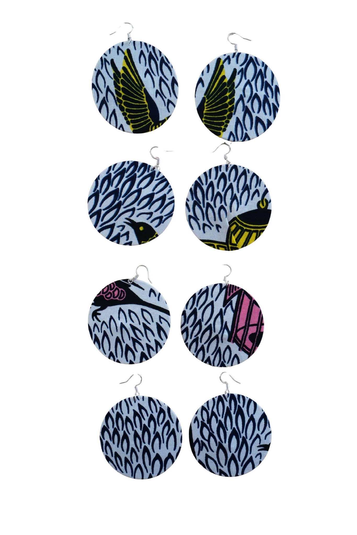 Earrings - 162 - African Ankara Wax Cotton Print