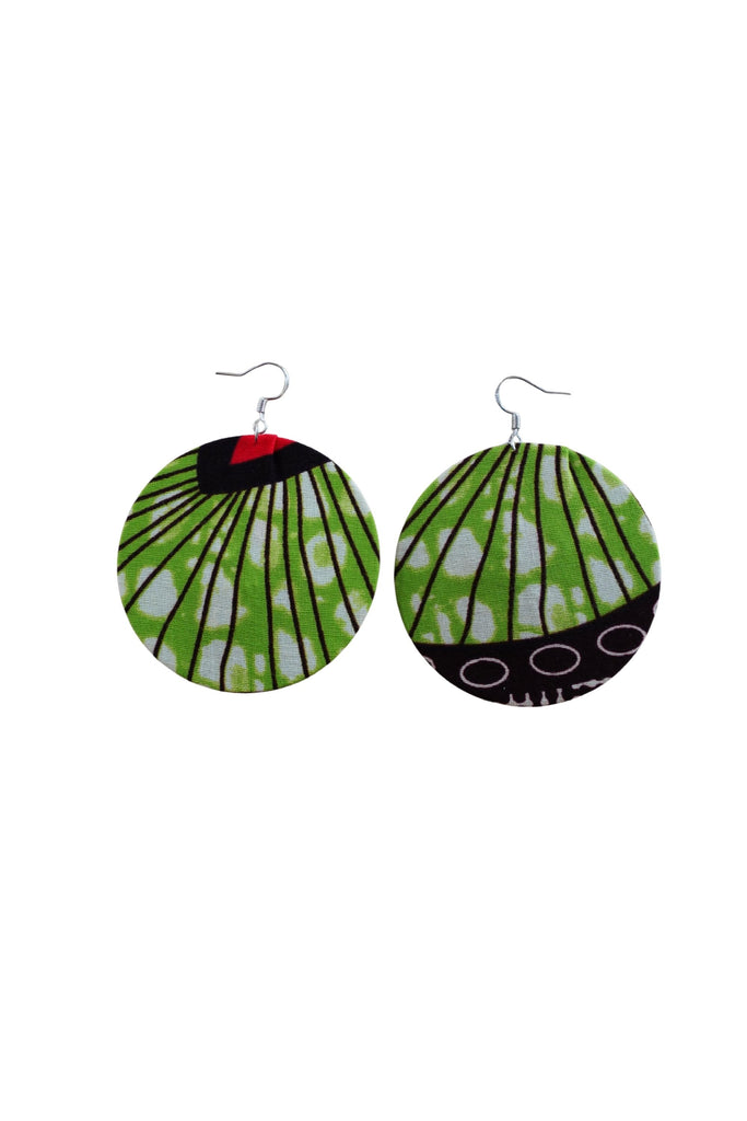 Earrings - 163 - African Ankara Wax Cotton Print