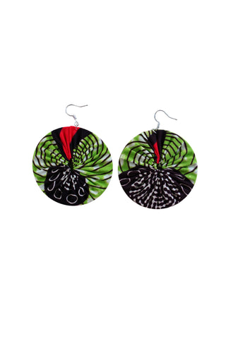 Earrings - 163 - African Ankara Wax Cotton Print