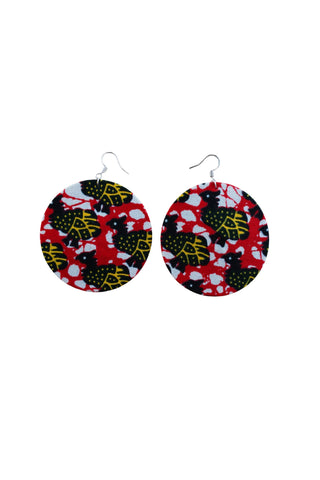 Earrings - 167 - African Ankara Wax Cotton Print