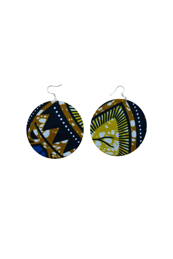 Earrings - 173 - African Ankara Wax Cotton Print