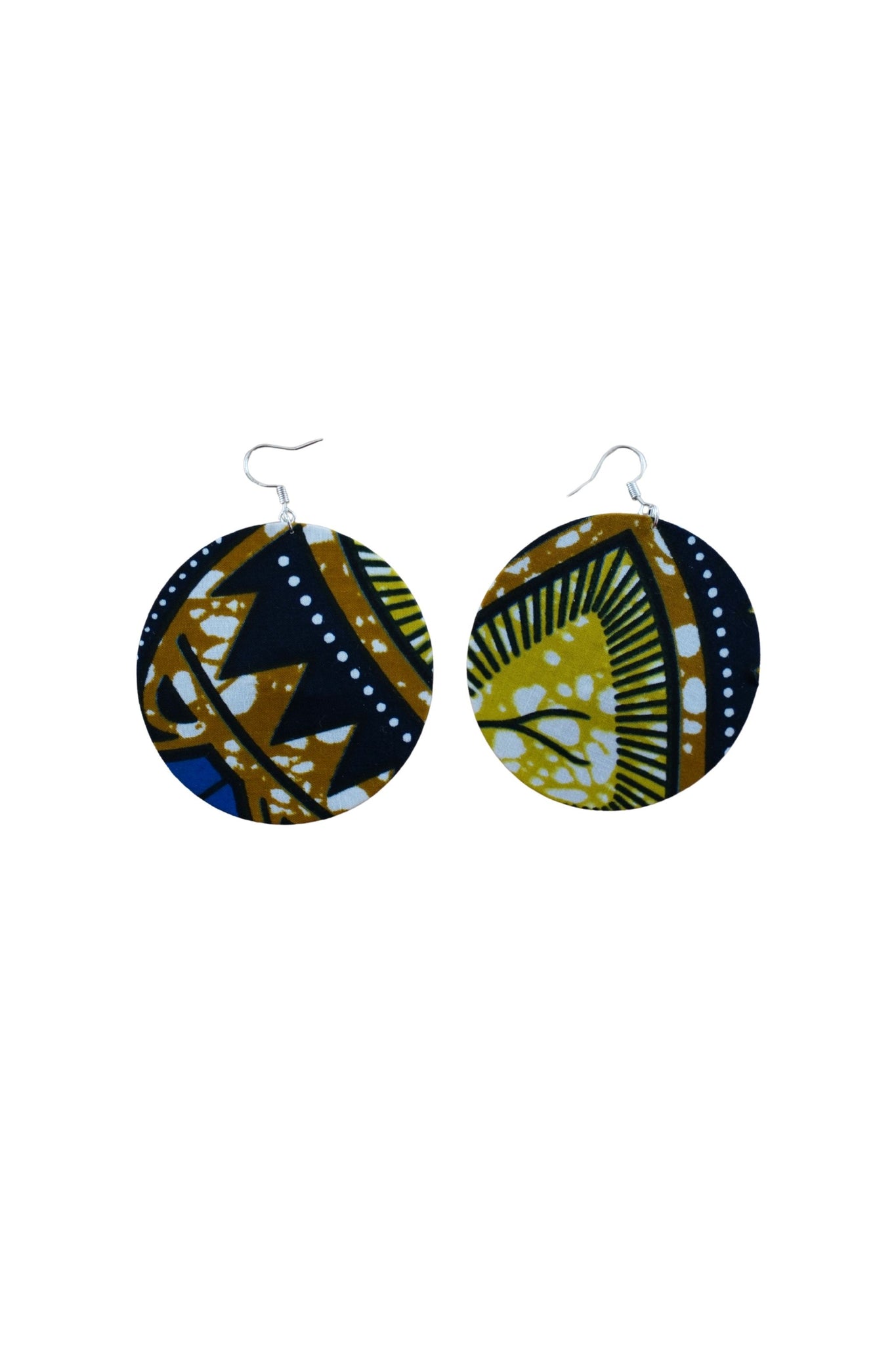 Earrings - 173 - African Ankara Wax Cotton Print