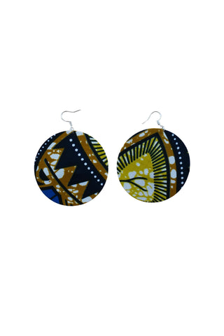 Earrings - 173 - African Ankara Wax Cotton Print