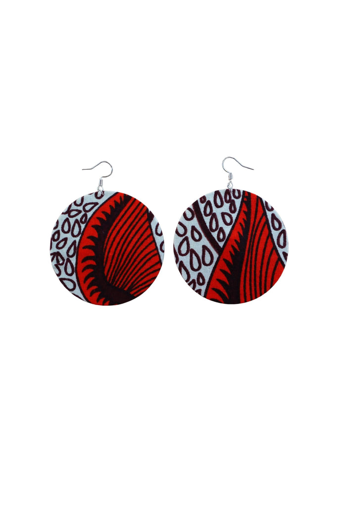 Earrings - 174 - African Ankara Wax Cotton Print