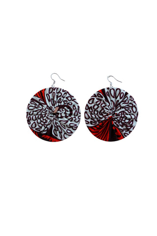Earrings - 174 - African Ankara Wax Cotton Print