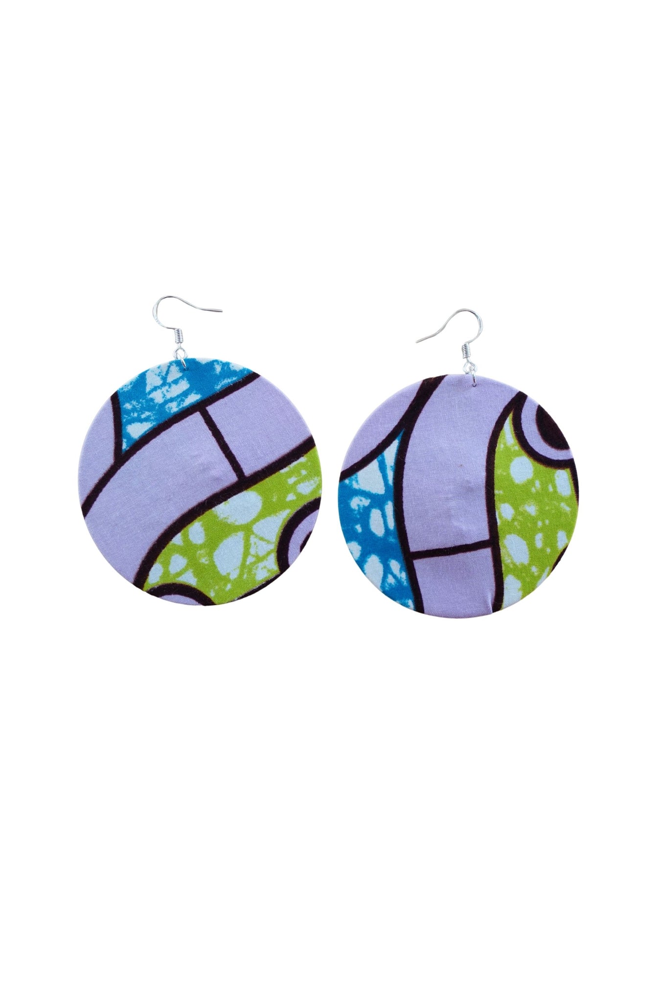 Earrings - 178 - African Ankara Wax Cotton Print